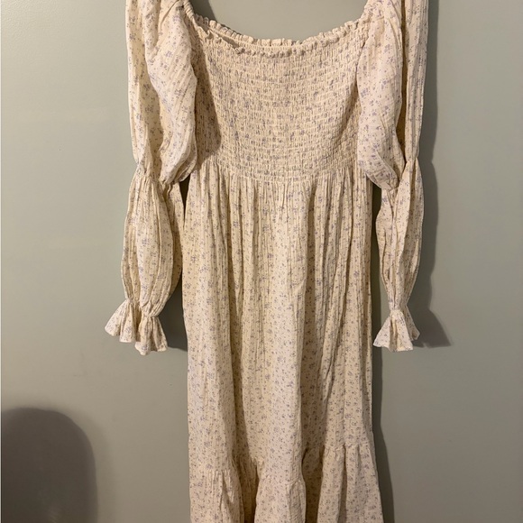nwt nothing fits but Yuki Floral Cream Midi Dress medium -  divino.acegroup.co.in